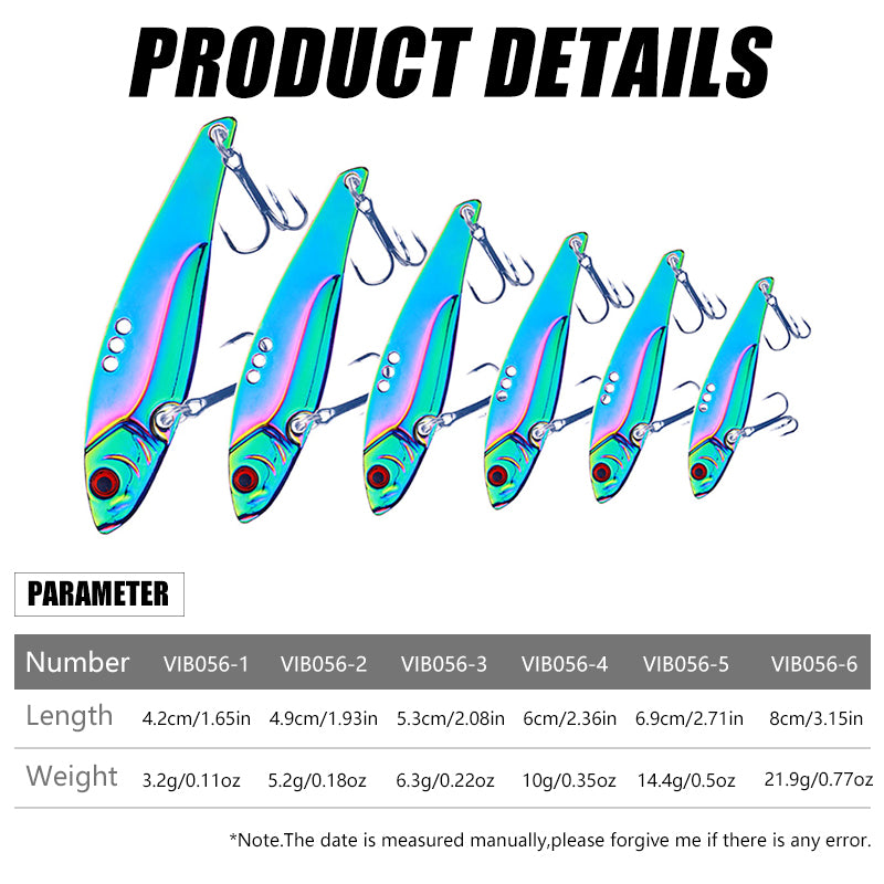 3G 5G 7G 10G 15G 20G VIB Metal Baits
