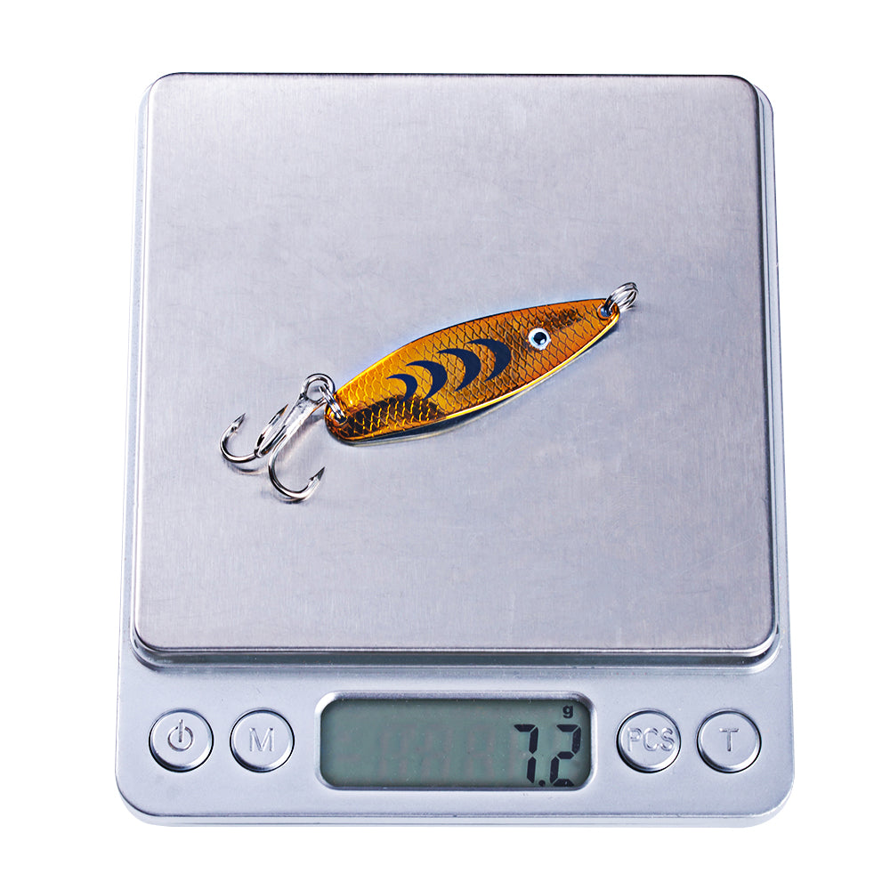 1.96'' 0.23oz Metal Spoon Lures with Black Shape