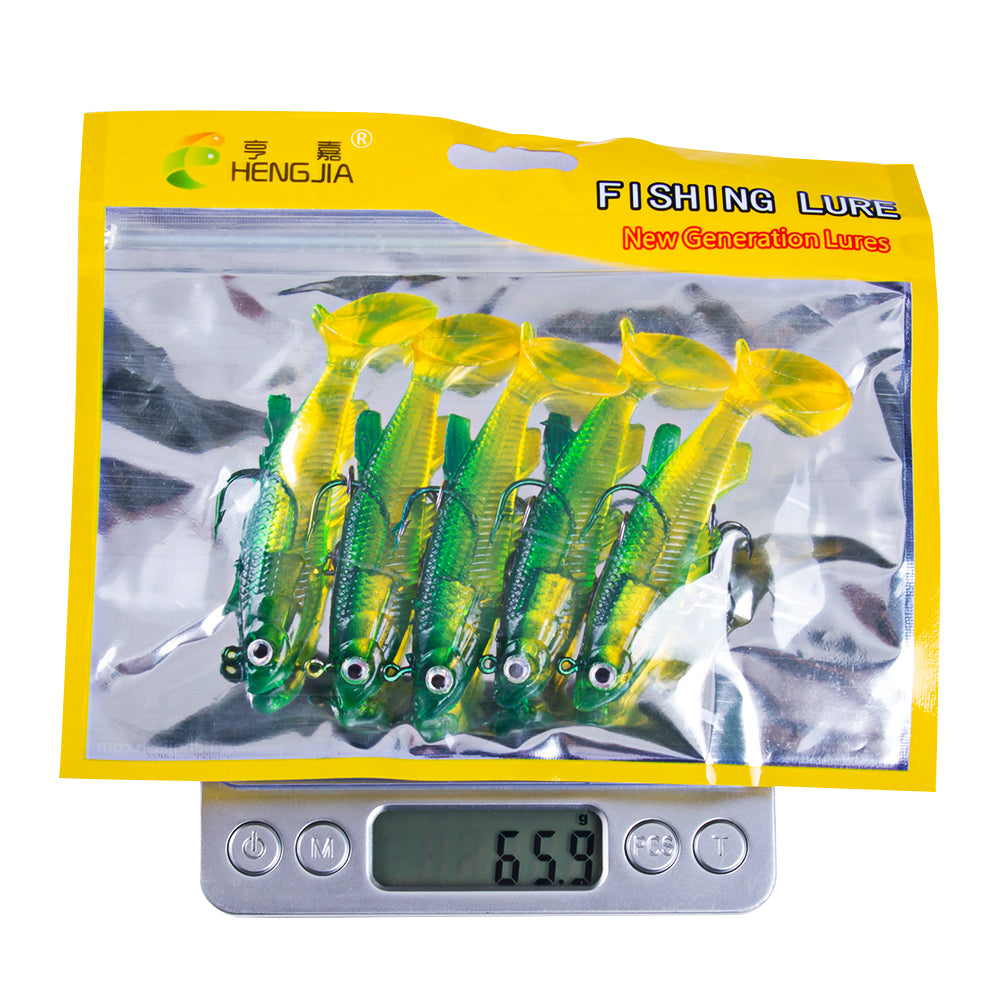 8CM 14G Pre-Rigged Jig Head Soft Swimbait