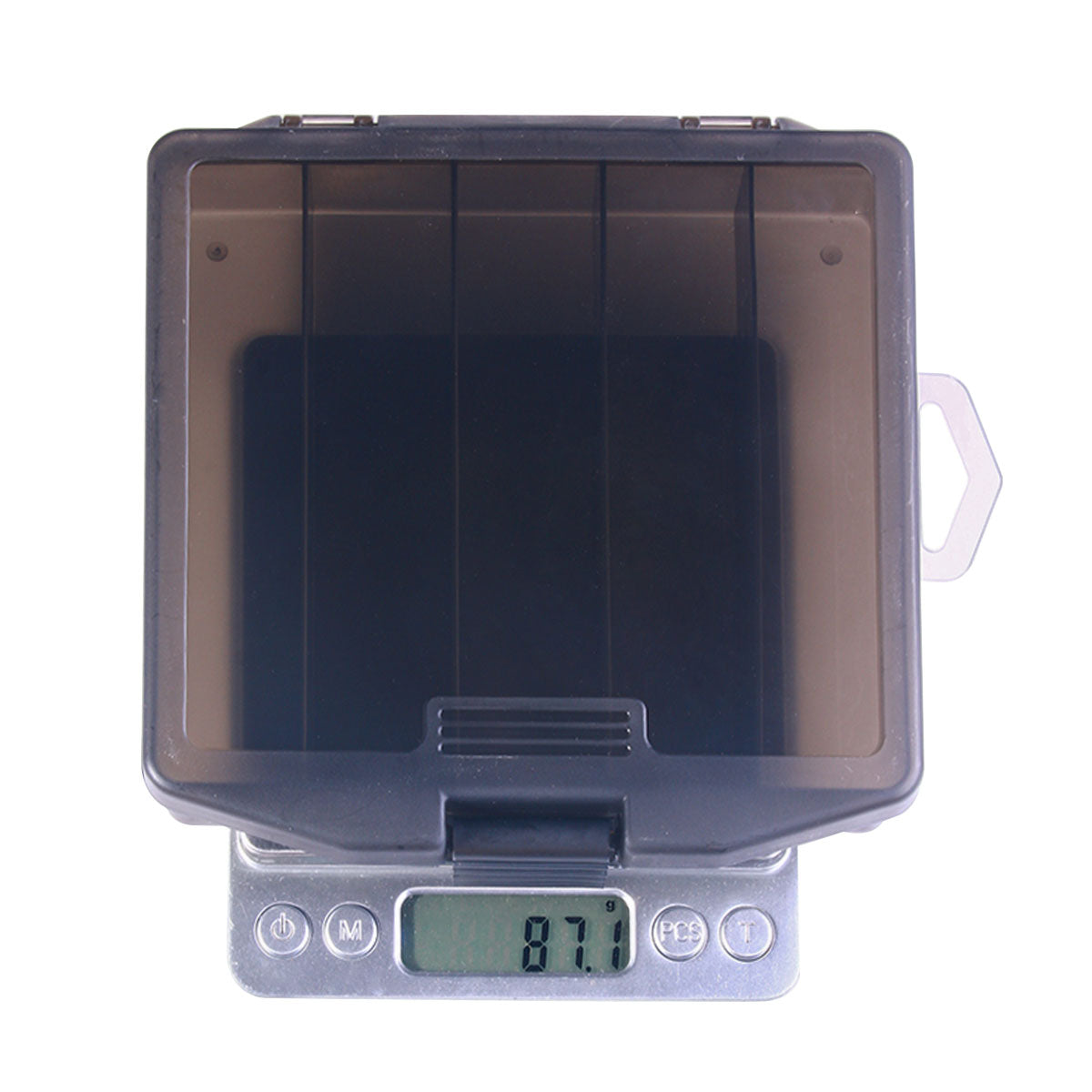 5 Compartments Fishing Tackle Box Grey QT054