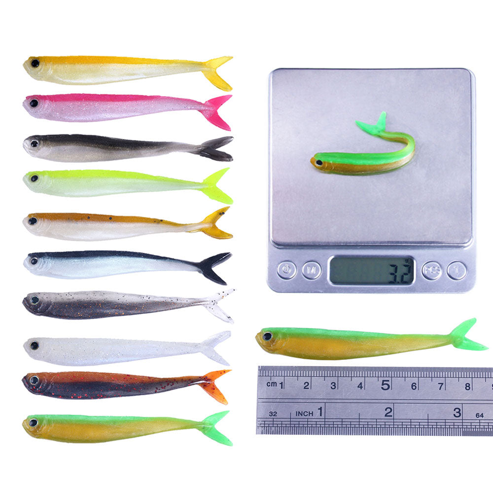 3.34'' 0.09oz Soft Silicone Split Tail Lure