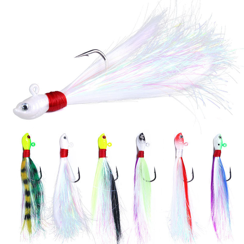 Bucktail Jig Soft Feather Tail Swimbait