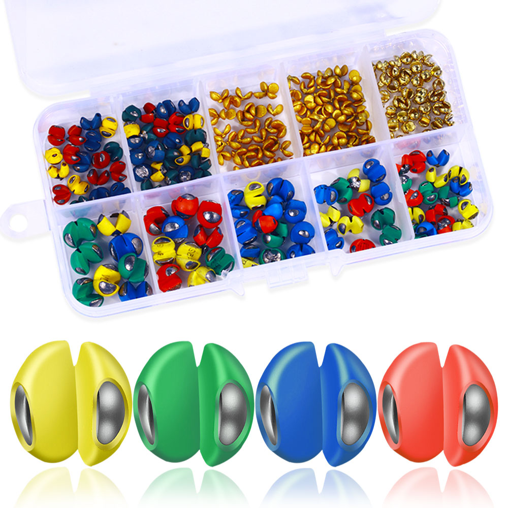 212 pcs Weights Sinkers Removable Round Fishing Sinkers Fishing Accessories