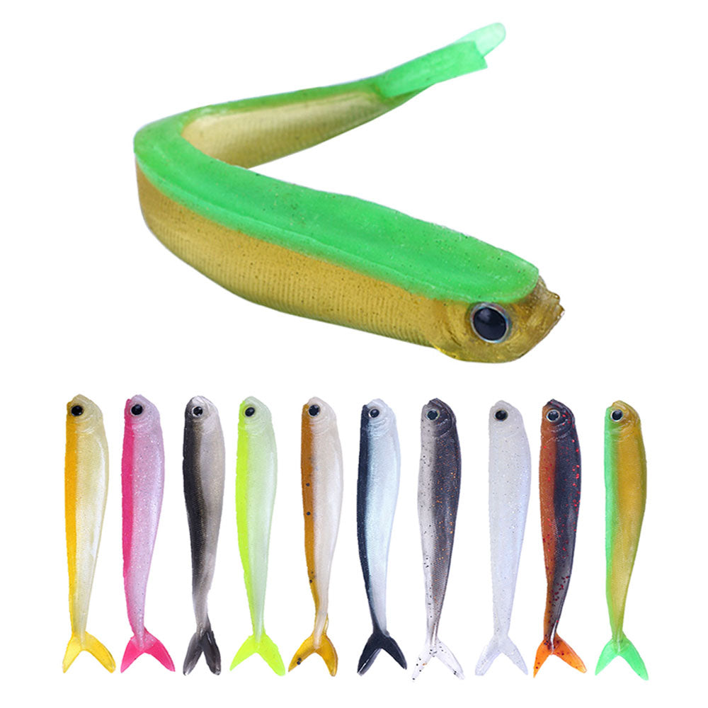 3.34'' 0.09oz Soft Silicone Split Tail Lure