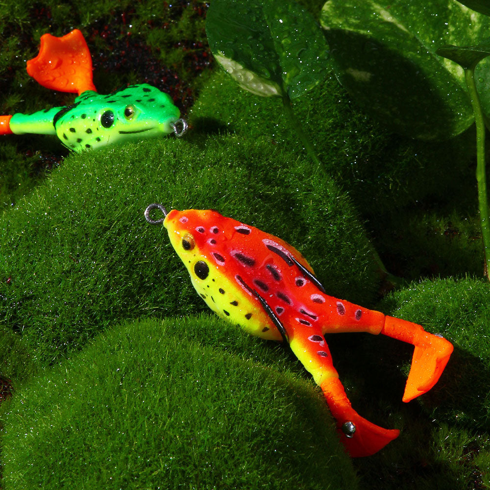 Double Propeller Frog Bait with Rotating Leg