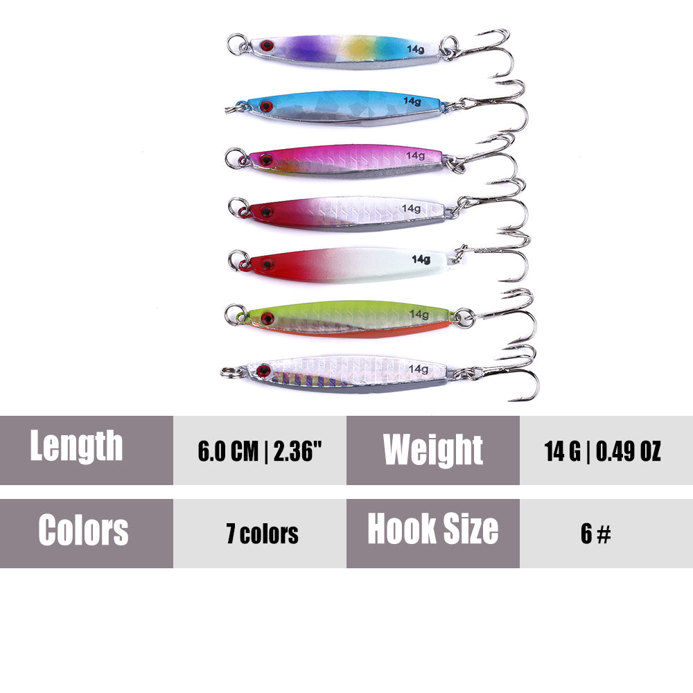 2.36'' 0.49oz Fish Jigs Metal Lead  Lures