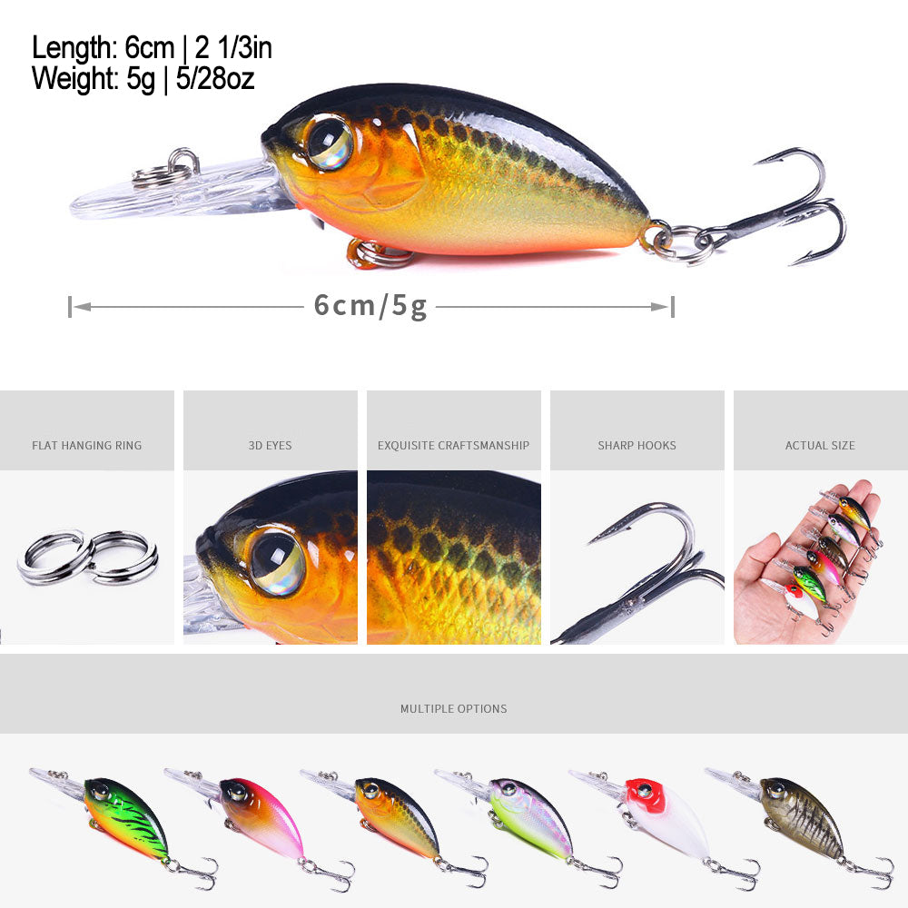2 1/3in 5/28oz Mini Crankbait Lure