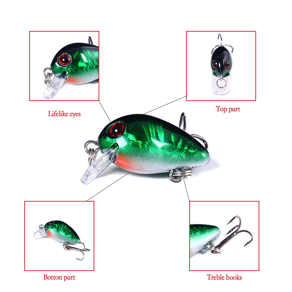 1 1/6in 1/14oz Mini Crankbait Topwater Lure