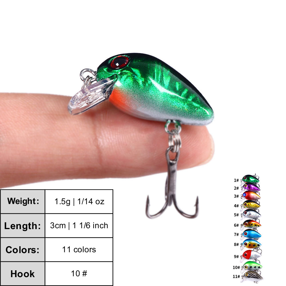 1 1/6in 1/14oz Mini Crankbait Topwater Lure