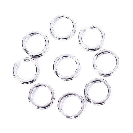 50pcs Stainless Steel Fishing Ring  Split Rings Change Hook Connector Tool SS010