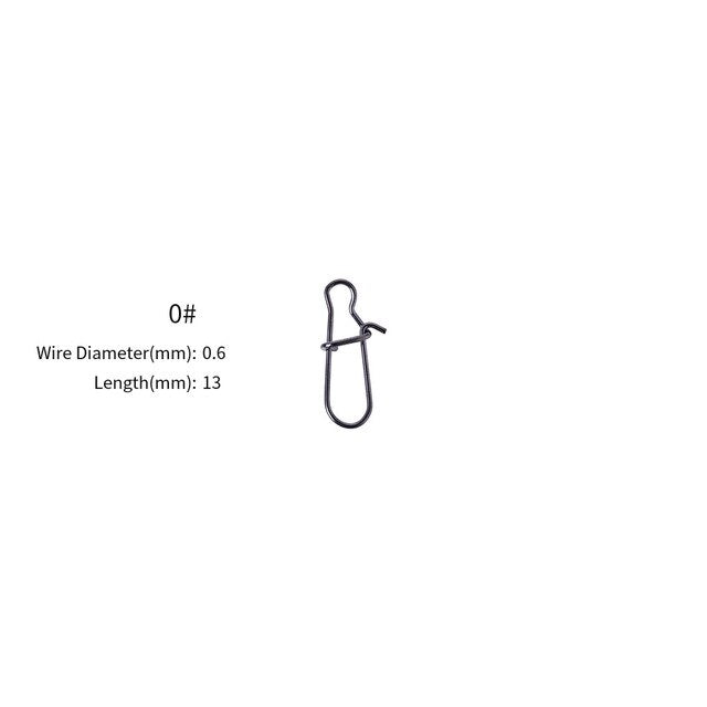 50pcs/bag Stainless Steel Hook Connector Fishing Accessories SS002