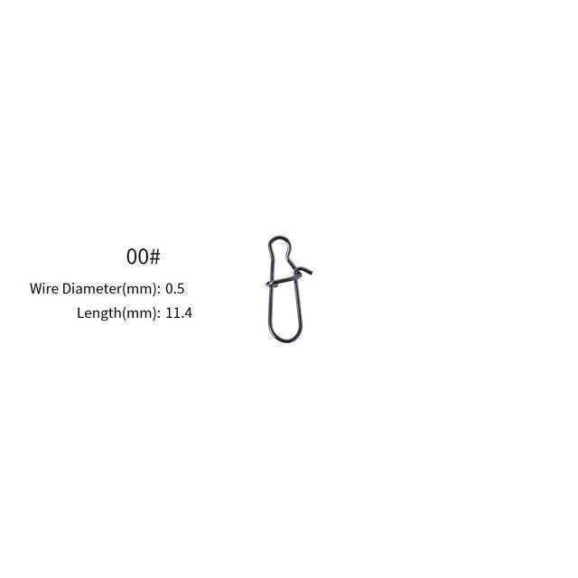 50pcs/bag Stainless Steel Hook Connector Fishing Accessories SS002