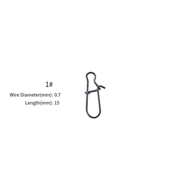 50pcs/bag Stainless Steel Hook Connector Fishing Accessories SS002