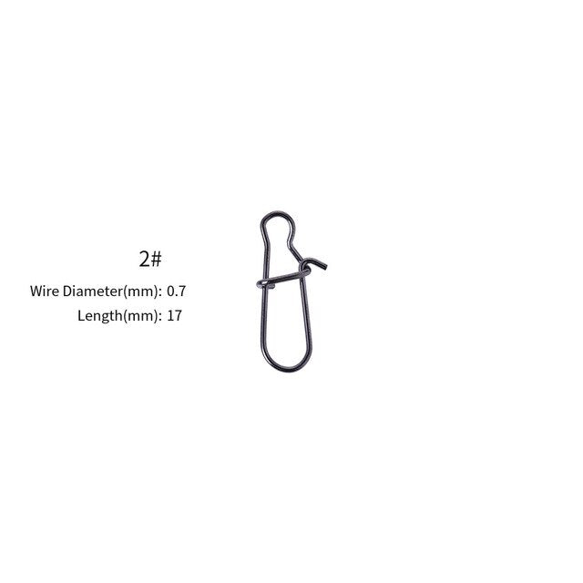 50pcs/bag Stainless Steel Hook Connector Fishing Accessories SS002