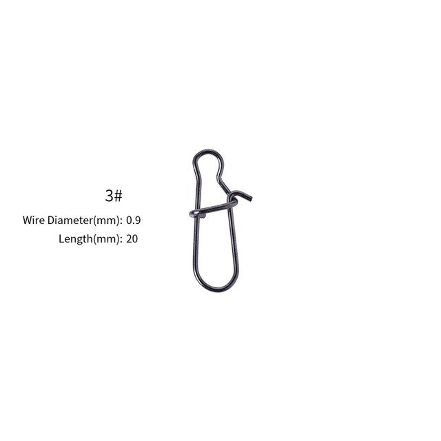 50pcs/bag Stainless Steel Hook Connector Fishing Accessories SS002