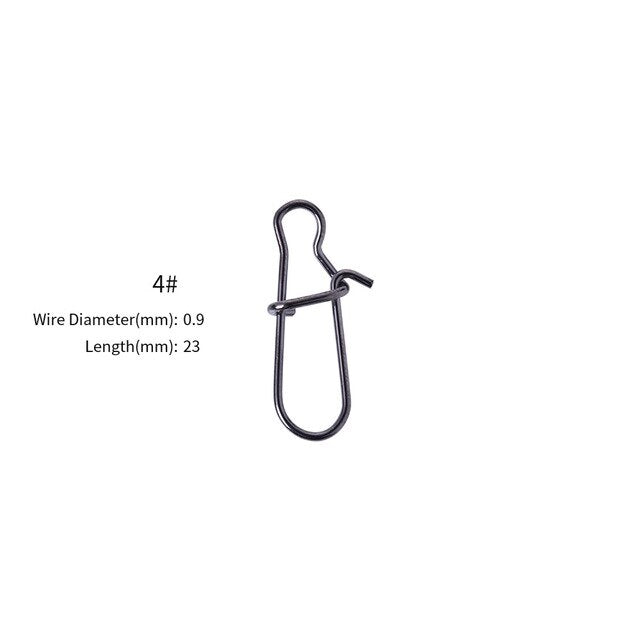 50pcs/bag Stainless Steel Hook Connector Fishing Accessories SS002