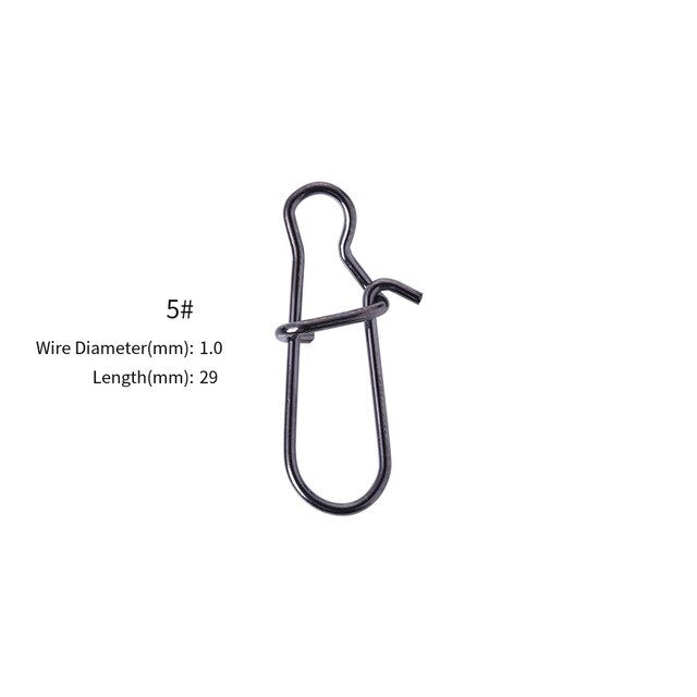50pcs/bag Stainless Steel Hook Connector Fishing Accessories SS002