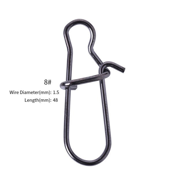 50pcs/bag Stainless Steel Hook Connector Fishing Accessories SS002
