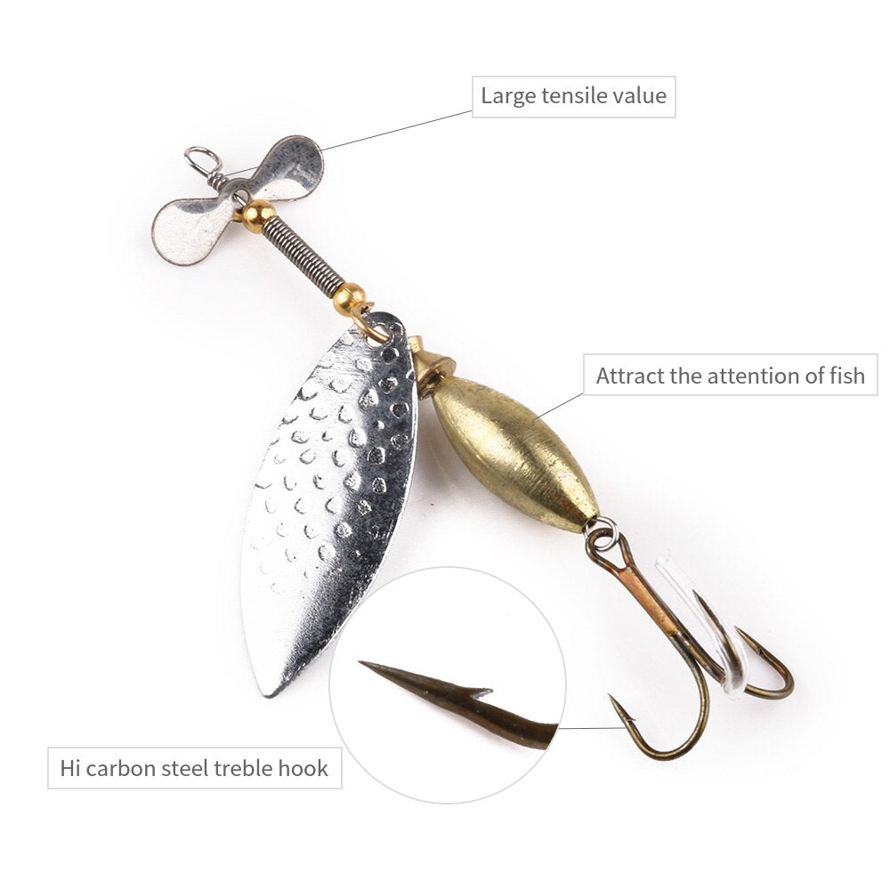 3 6/7in 1/2oz Spinner Lure Bait
