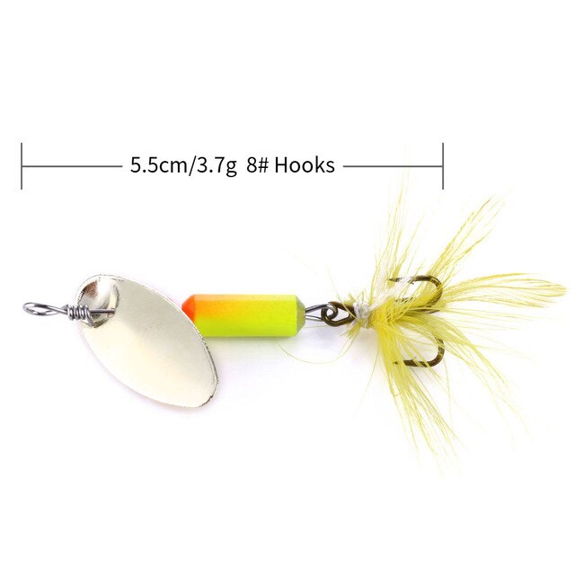 2 1/6in 1/8oz Spinner Lure Bait