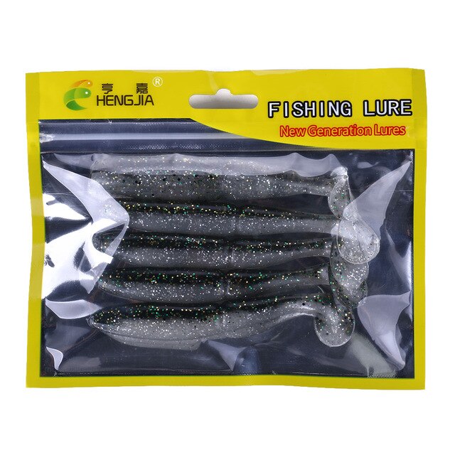 3 15/16in 9/26oz Wobblers Soft Lures 5pcs