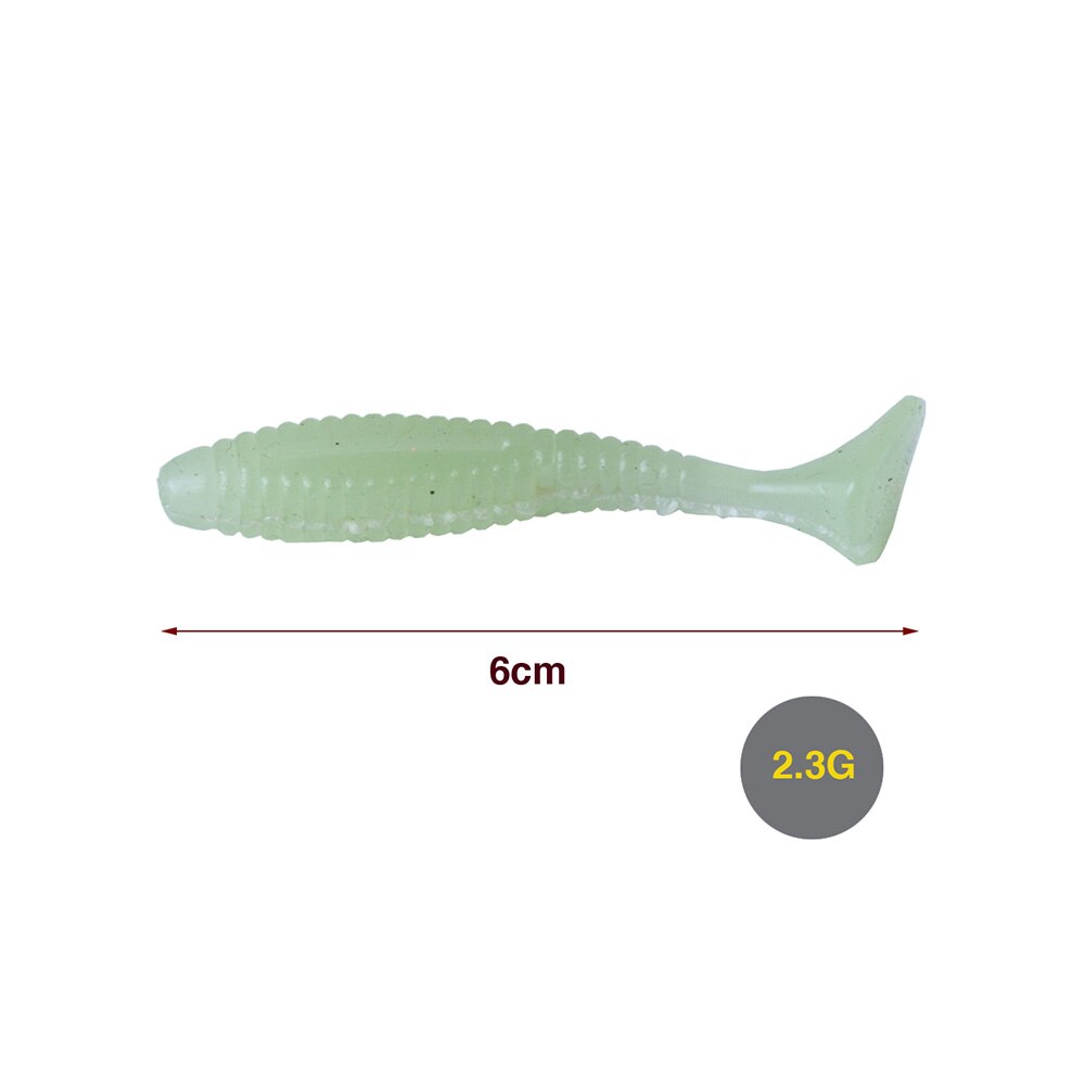 1 2/7oz Luminous Soft Lure 6pcs