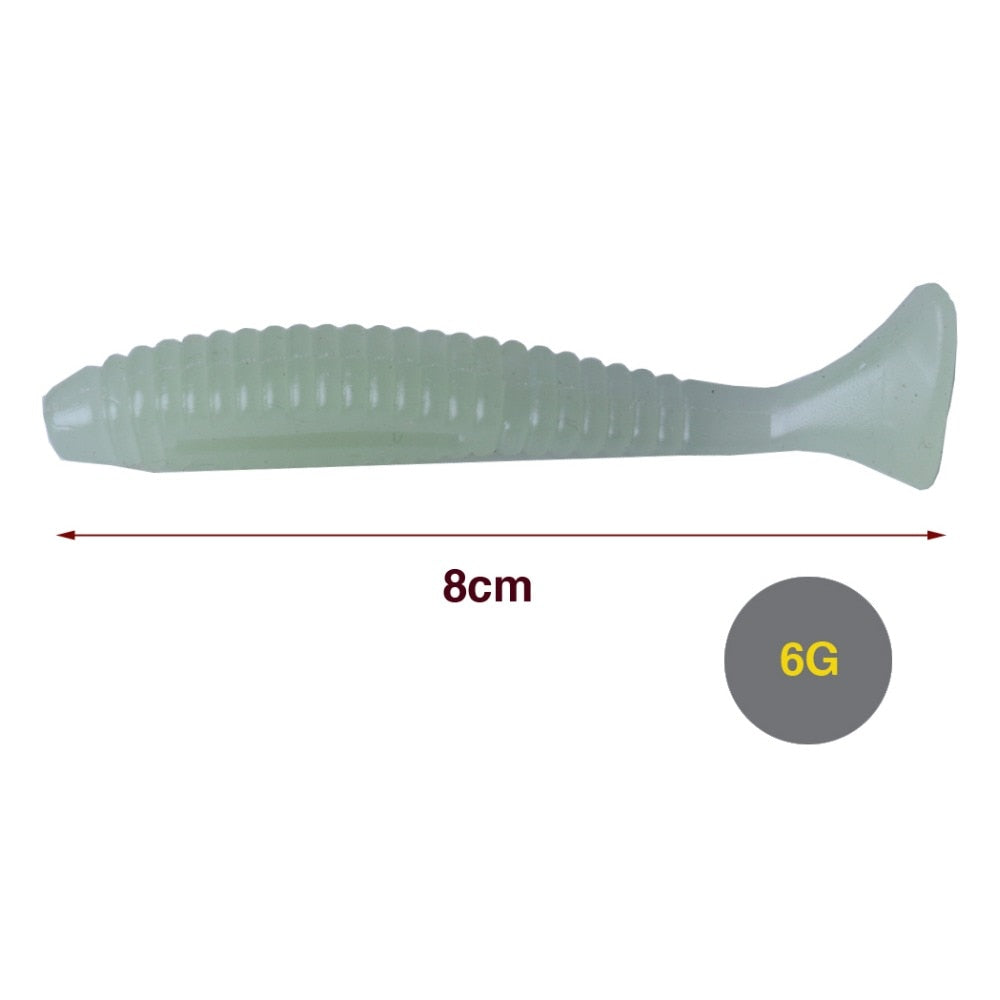 1 2/7oz Luminous Soft Lure 6pcs