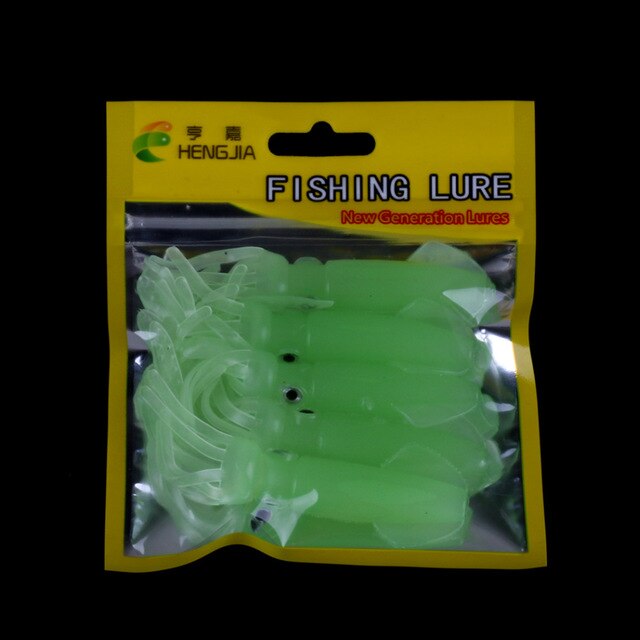 4in 2/7oz Luminous Soft Lure 5pcs