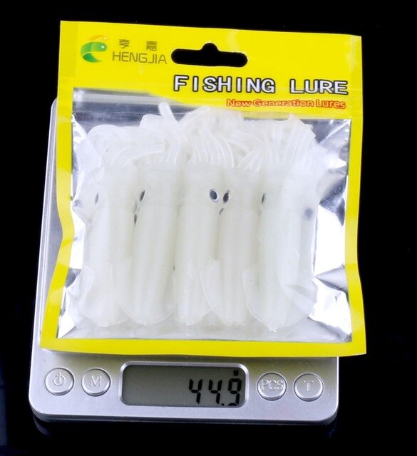 4in 2/7oz Luminous Soft Lure 5pcs