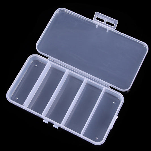 Transparent 5 Compartments Fishing Box QT024