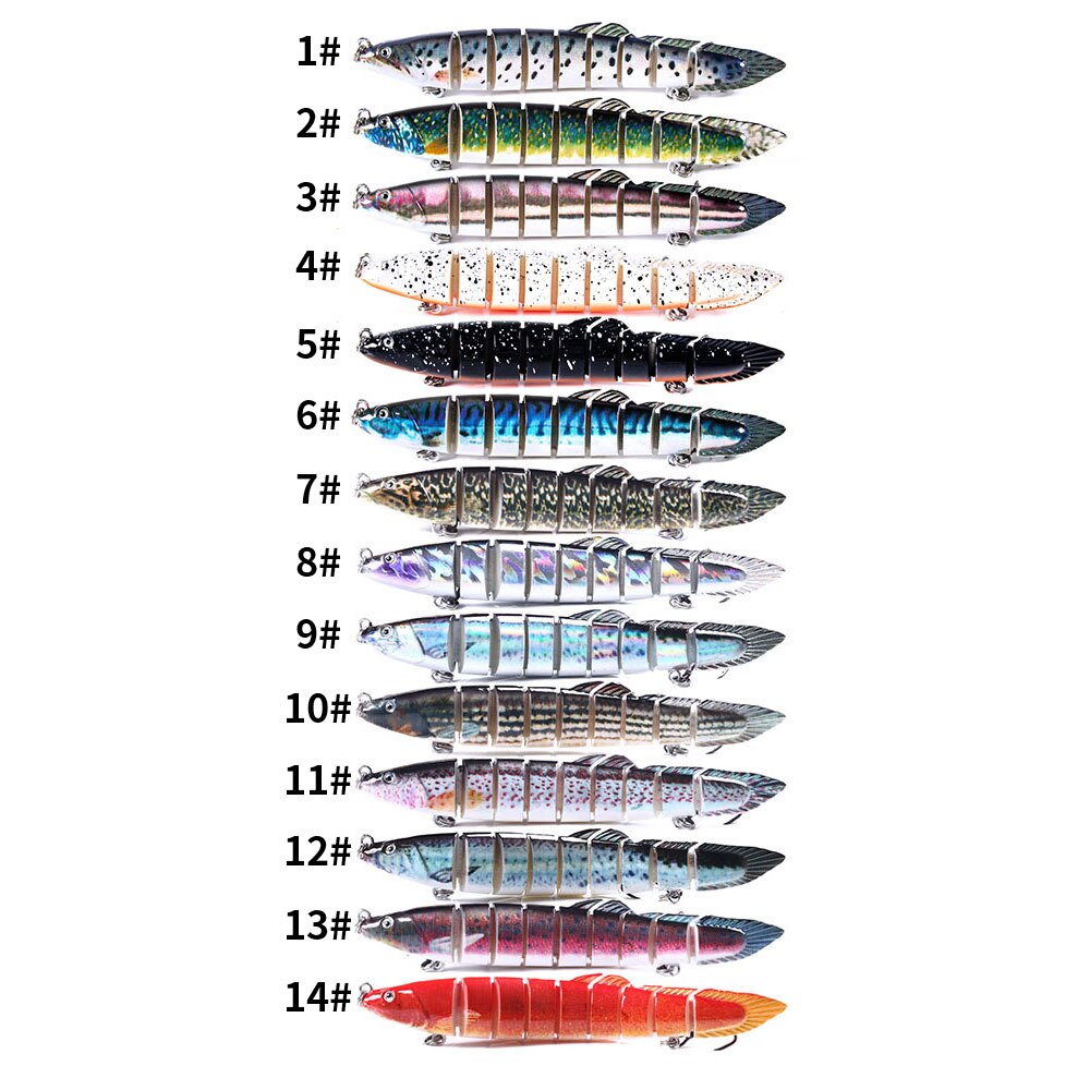5 1/2in 3/4oz Wobblers 9 Segments Lures