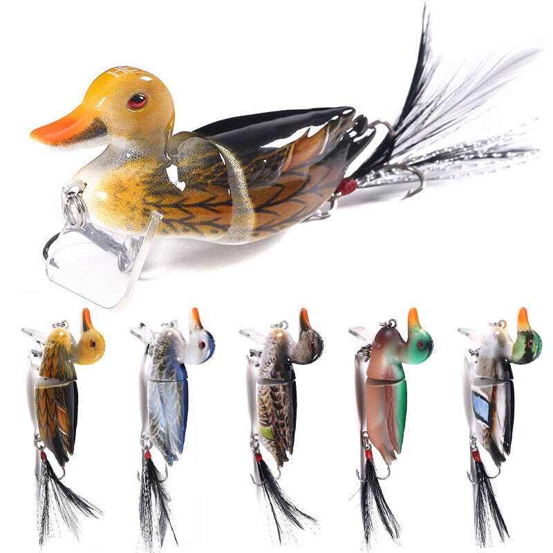 bass fishing duck lure 2 3/4in 5/14oz Fishing Lures Duck Shape Baits with Hooks – Hengjia fishing gear