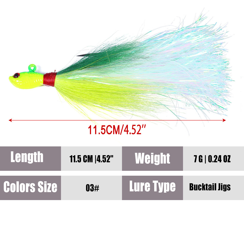 Bucktail Jigs Fluke Lures