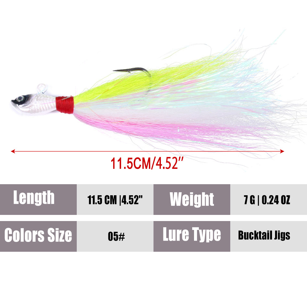 Bucktail Jigs Fluke Lures
