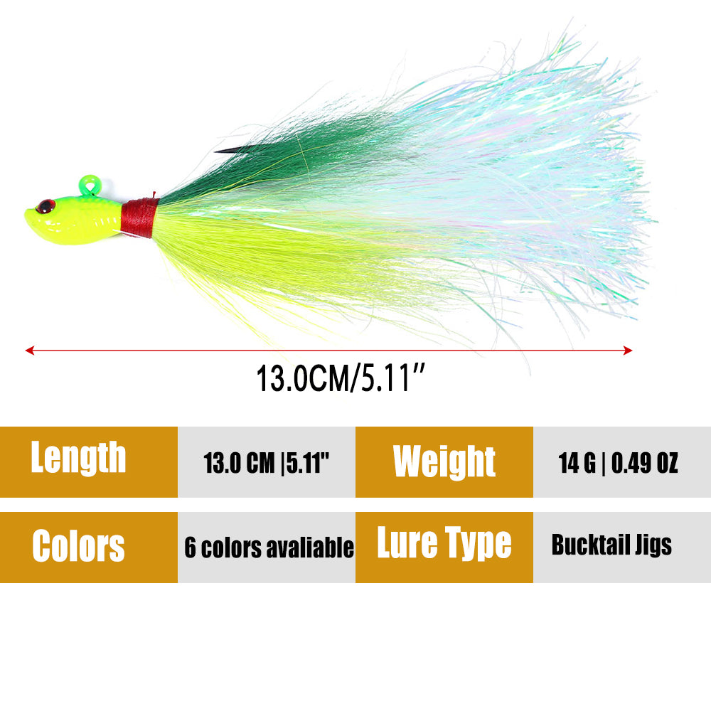 Bucktail Jigs Fluke Lures