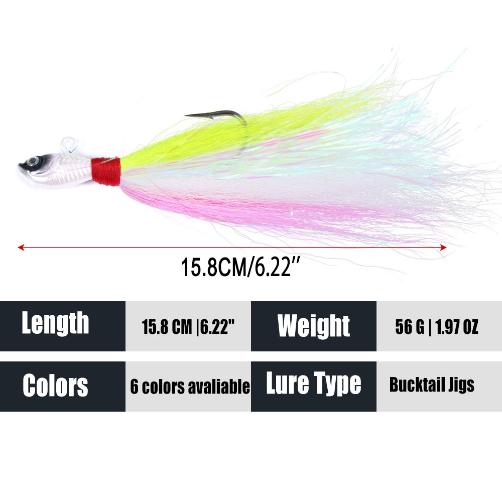 Bucktail Jigs Fluke Lures