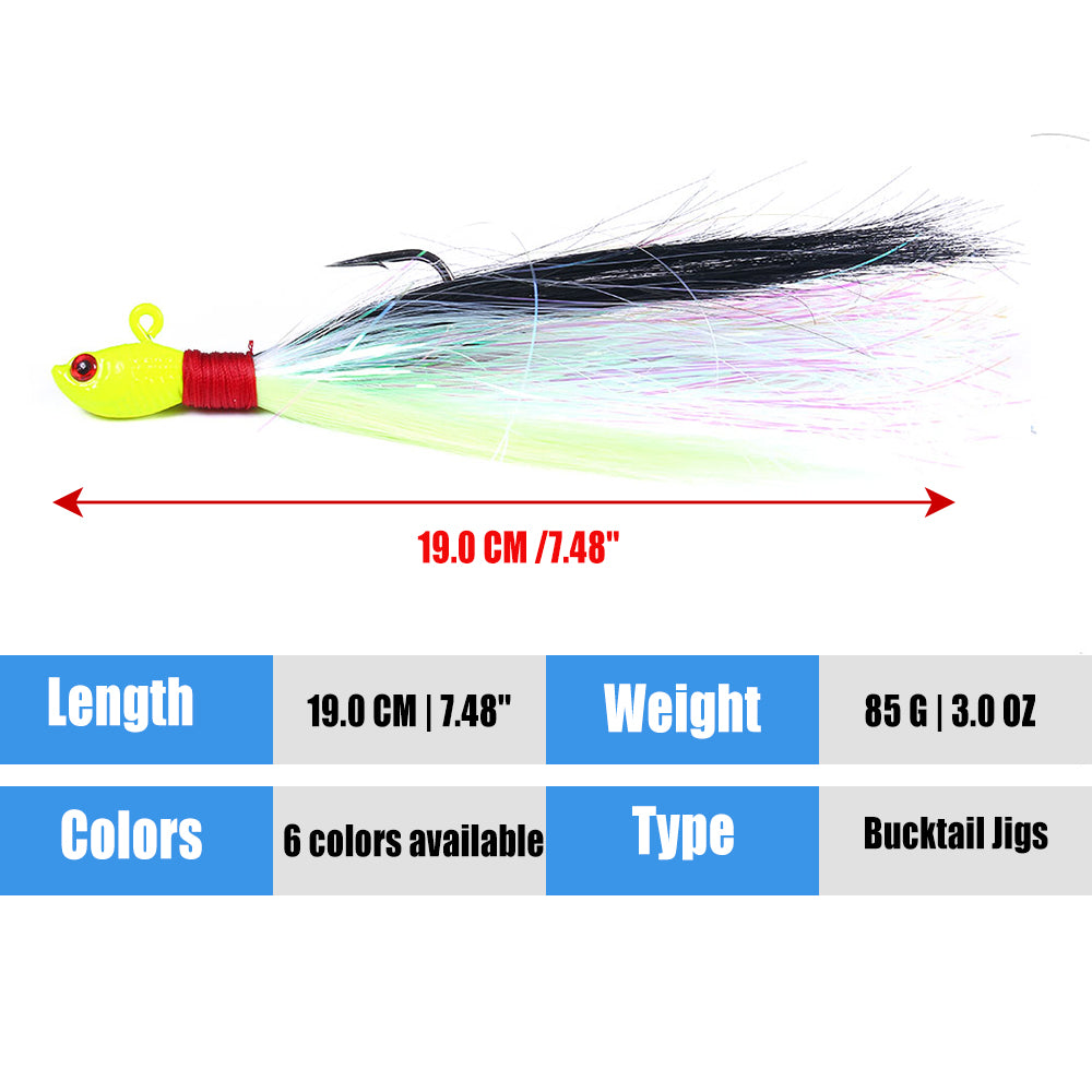 Bucktail Jig Soft Feather Tail Swimbait