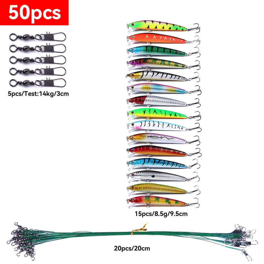 Fishing Lure Sets Minnow Crankbait Spoon Group