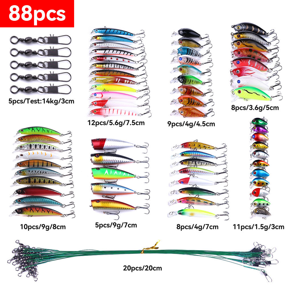 Fishing Lure Sets Minnow Crankbait Spoon Group
