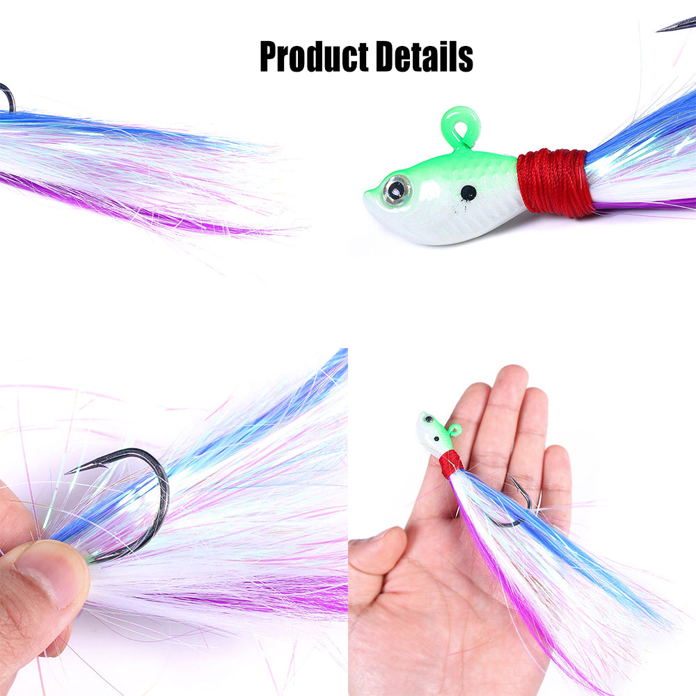 Bucktail Jig Soft Feather Tail Swimbait