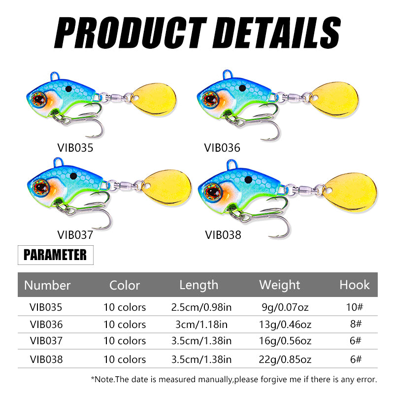 VIB Lure Vibrations Spoon Lure Fishing bait – Hengjia fishing gear