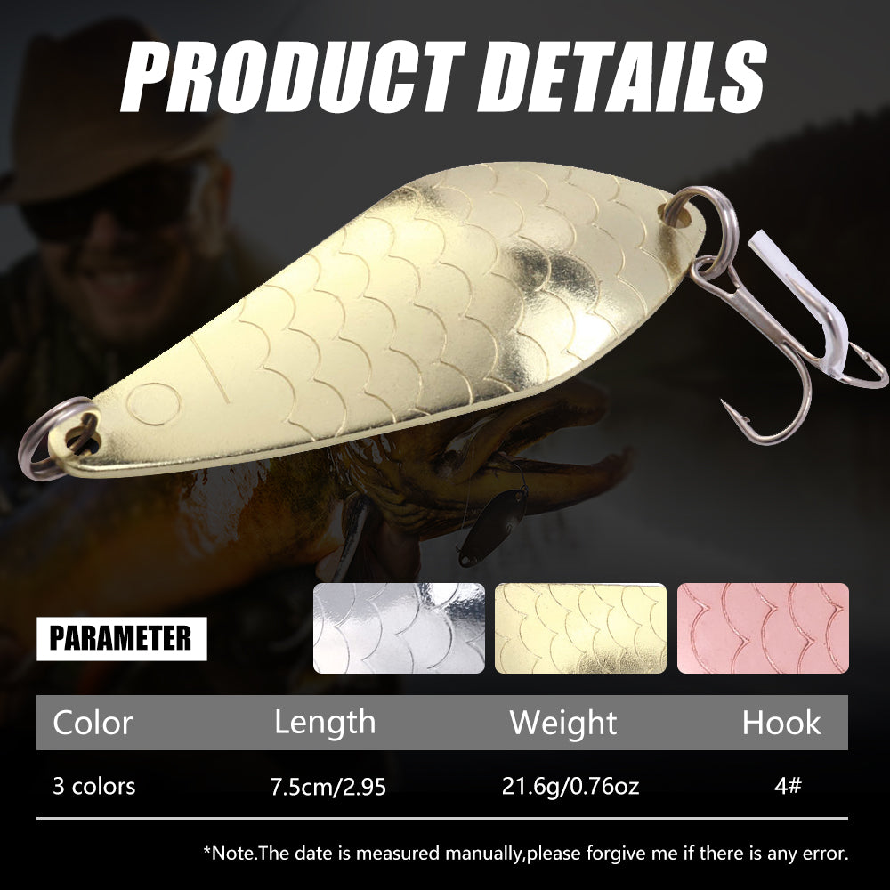Hengjia VIB009 Metal Spoon Fishing Lure Set 55cm Hooks, Bionic Design 11G  Lure For Beginners From S74r, $22.89