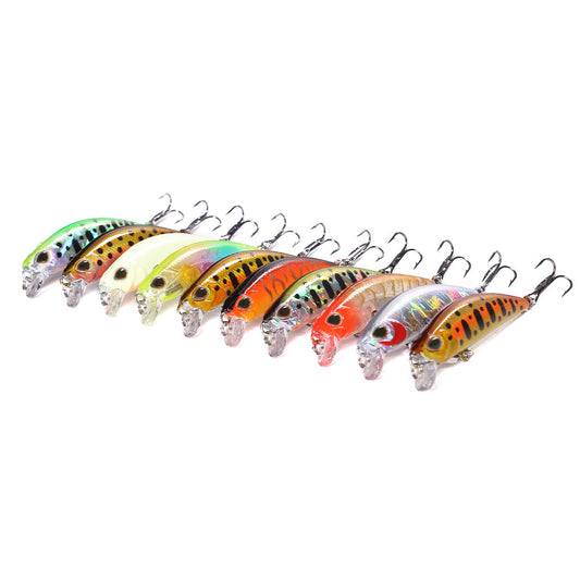 10PCS 9g Fishing Lures Minnow Feather Hook Artificial Hard