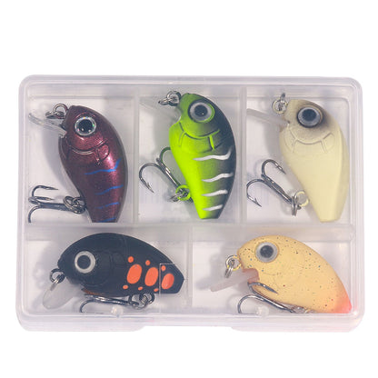 5PCS Set 2.8CM 2G HENGJIA Small Crankbait Kits