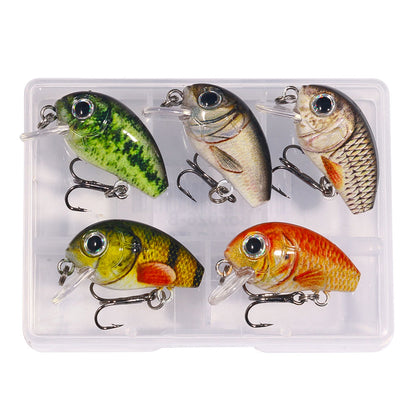 5PCS Set 2.8CM 2G HENGJIA Small Crankbait Kits