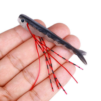 6.6cm 2.6g Double Color Soft Shade Lure
