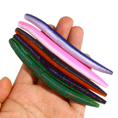 105mm 6g HENGJIA Soft Plastic Worm Baits 5pcs/bag