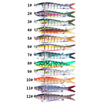HENGJIA 13.7cm 27g 8 Segments Swimbait 5pcs/set for Bass Trout