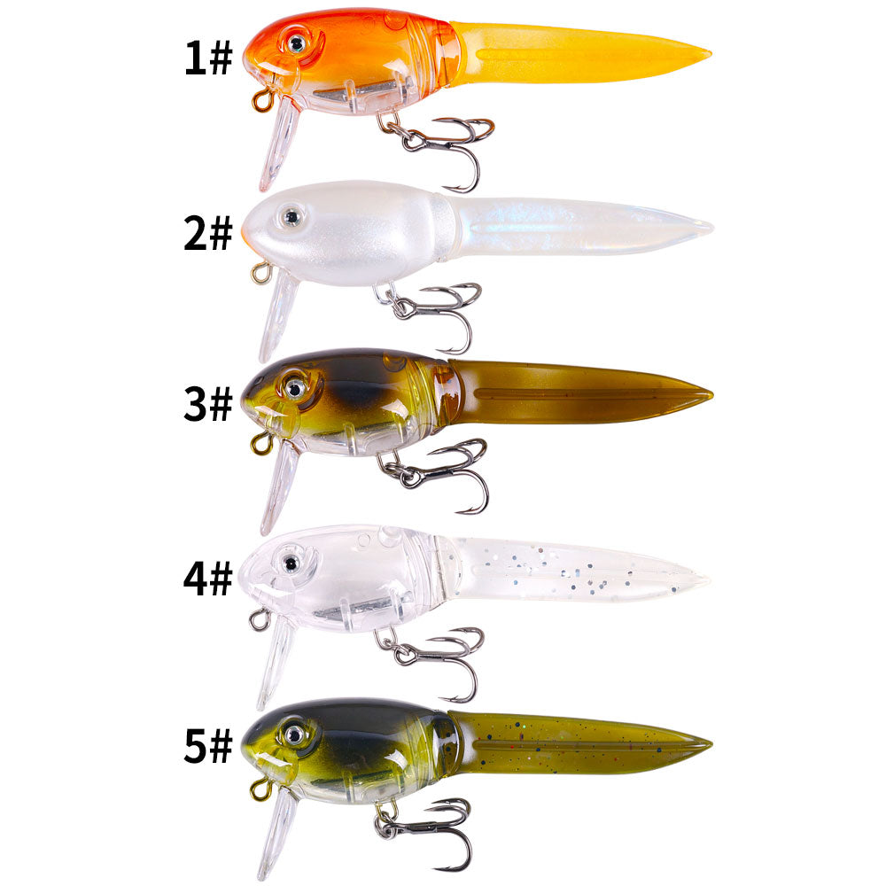 HENGJIA [NEW] 85mm 8.1G Soft Tail Jointed Swimbait Lure Bait JM077