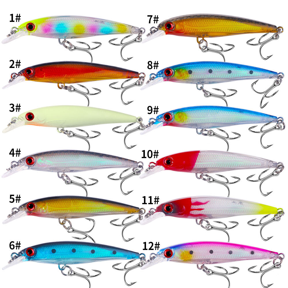 HENGJIA 7.7cm 4.8g Minnow Bait Hard Plastic Sea Fresh Water Lures Minnow Fishing Lure – Hengjia fishing gear